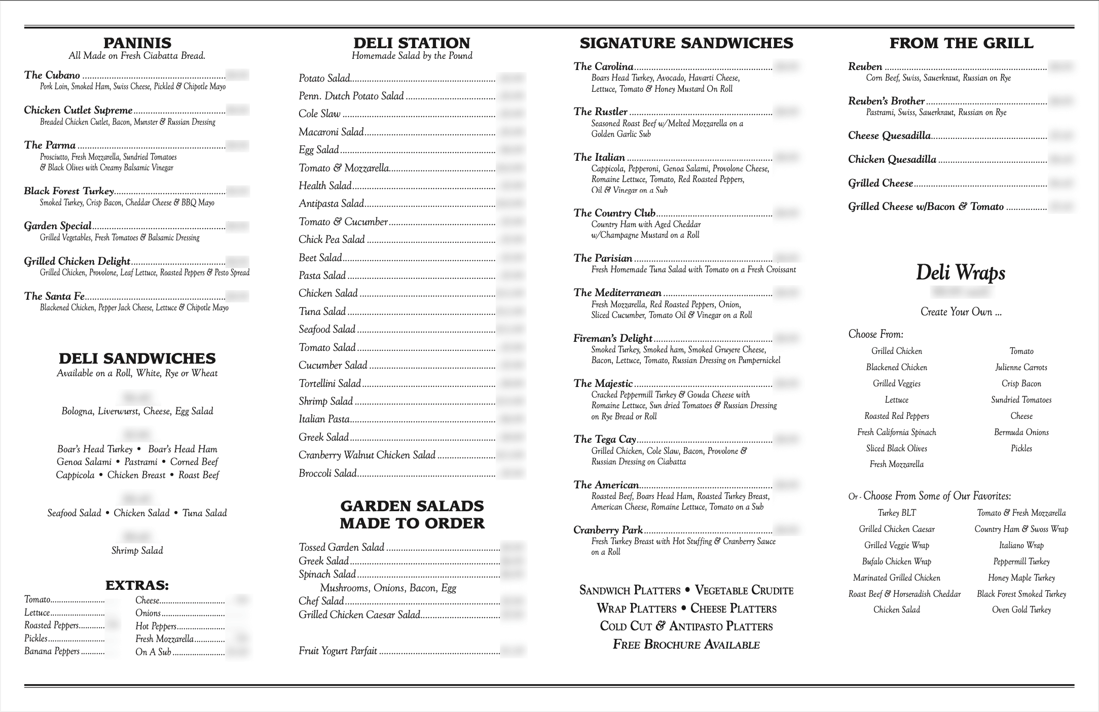 Lunch Menu